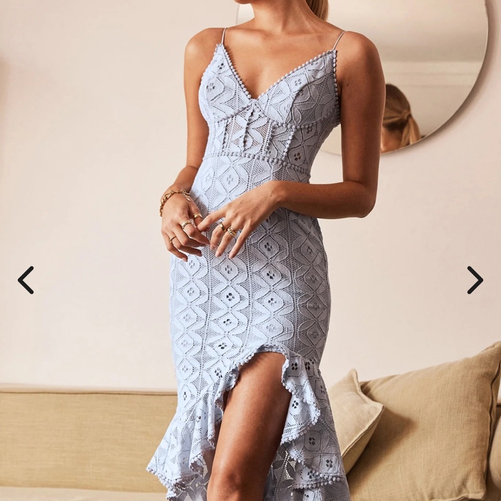 Selfie Leslie Light Blue High Low Dress